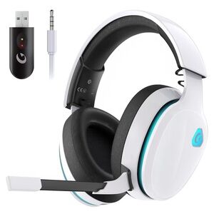 Wireless White Gaming Headset with Microphone
